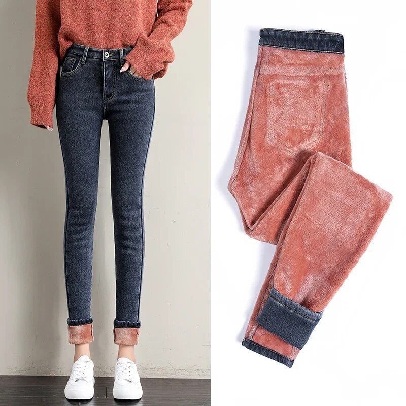 Karlijn | Winterjeans voor Dames in de kleur Grijs voor dames in stijl ideaal voor de winter