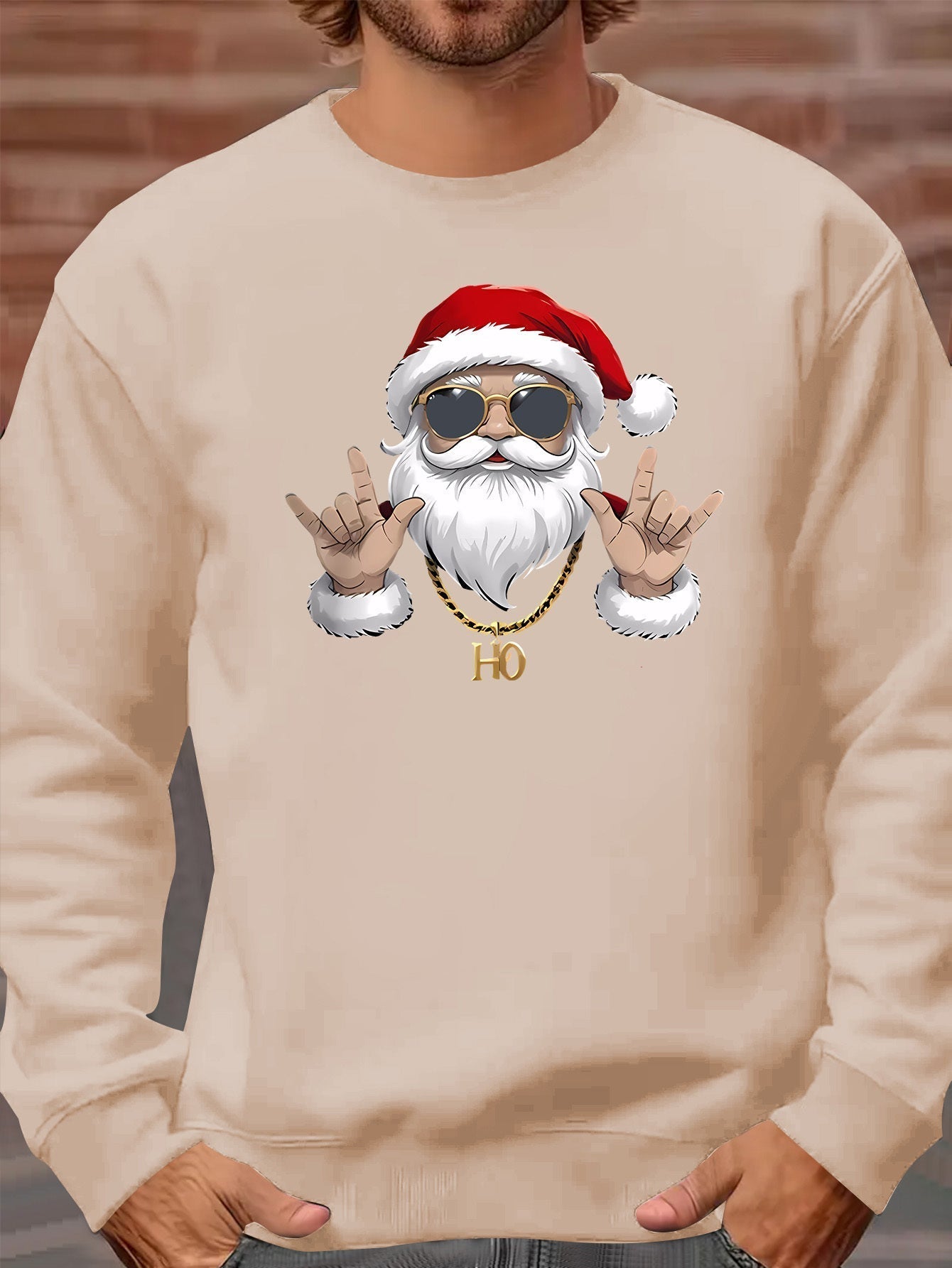 Kerstman Sweatshirt Lange Mouwen voor Mannen