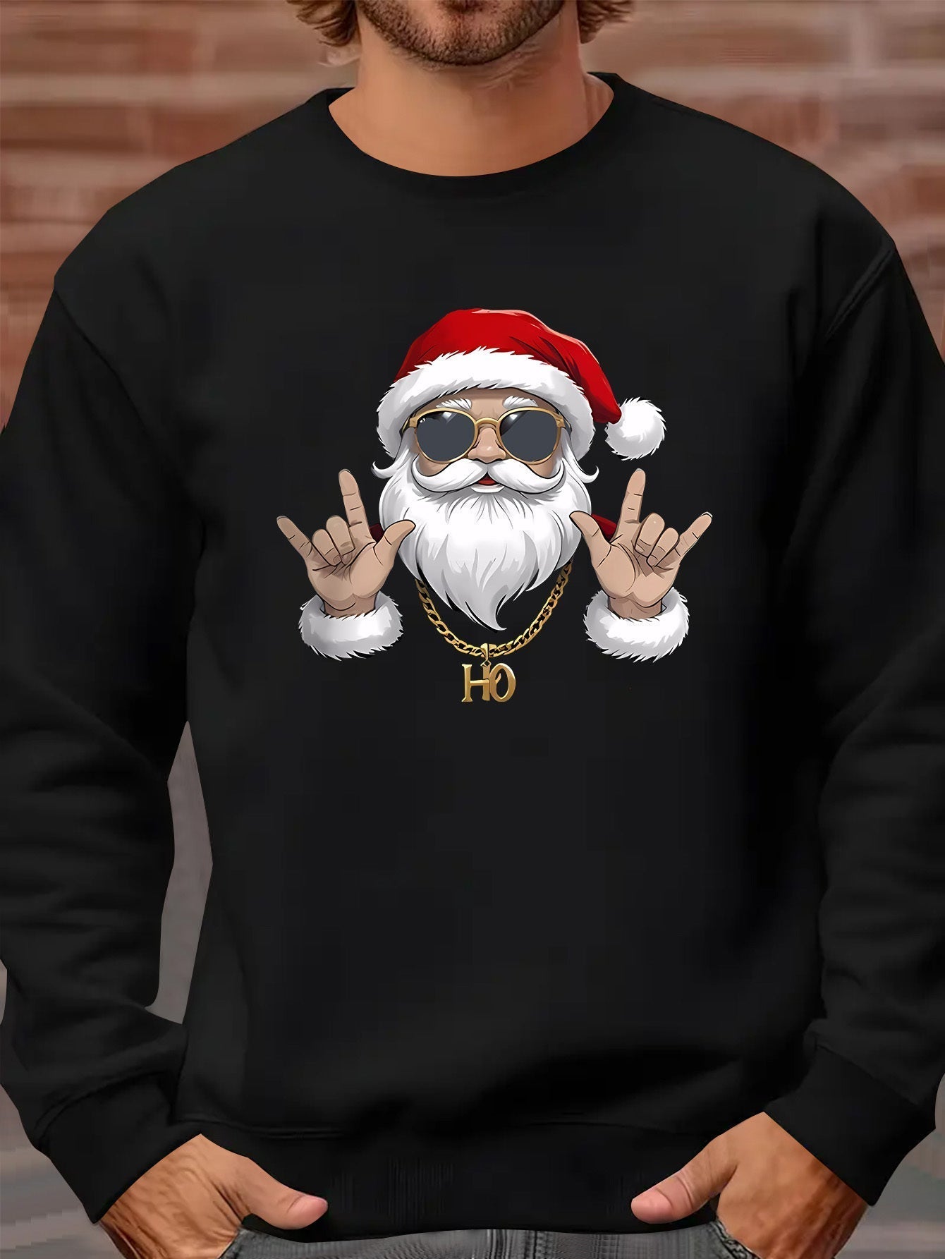 Kerstman Sweatshirt Lange Mouwen voor Mannen - StudioMarella