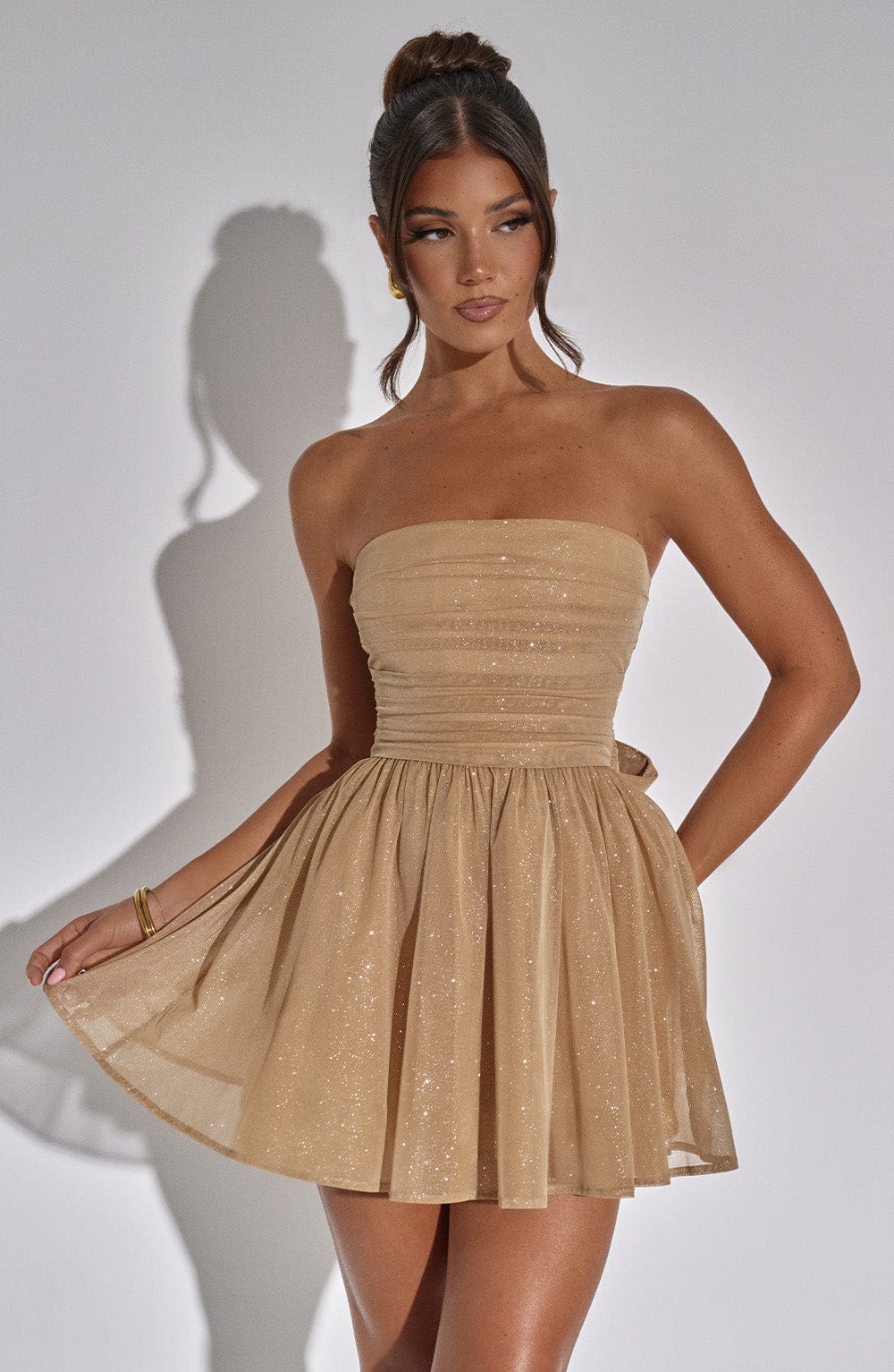 Korte Mini-Jurk Met Glitter