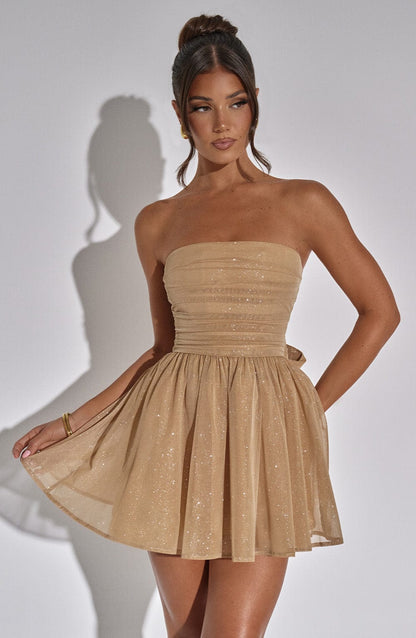 Korte Mini-Jurk Met Glitter