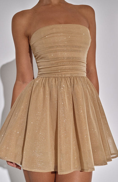 Korte Mini-Jurk Met Glitter