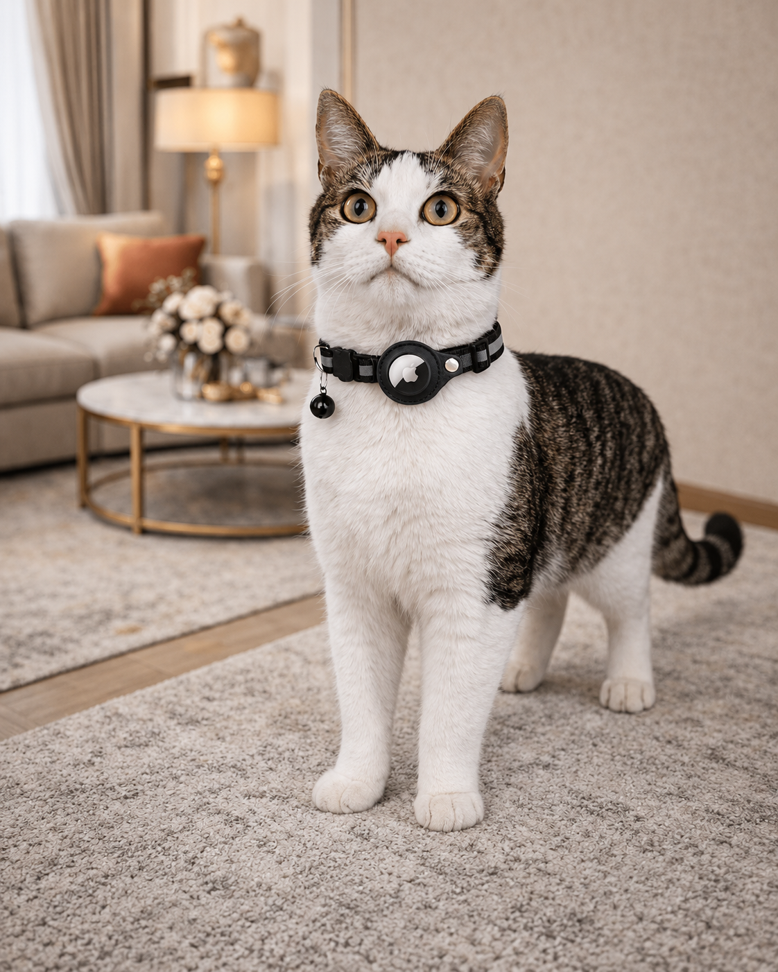 Reflecterende GPS-Trackerhalsband voor Katten met Veiligheidsgesp