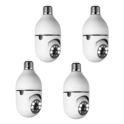 Beveiligingscamera Ledlamp met 360° Panorama Nachtzicht WiFi Bewaking Smart Home Draadloos Binnen Beveiliging