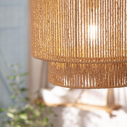 Rotan Hanglamp Ø 40cm Gevlochten Raffia E27 Natuurlijk Design