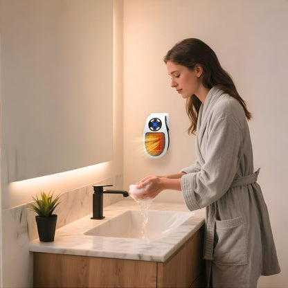 Mini Keramische Kachel voor Stopcontact 350W Snelverwarming Timer LED Ruimteverwarmer Energiezuinig Compact