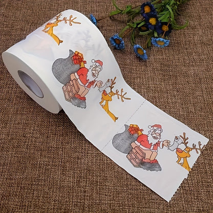 Kerst Toiletpapier met Kerstman Tekening - StudioMarella