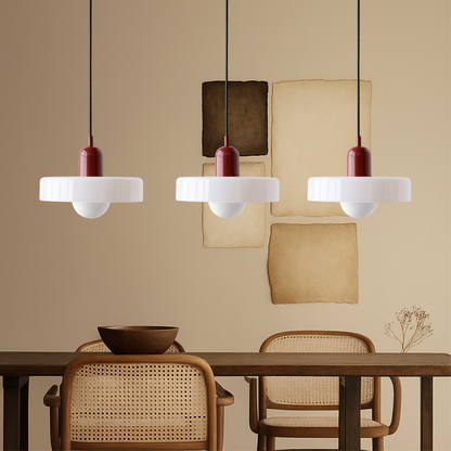3-kops Bauhaus hanglamp glas G9 warm wit eetkamer verlichting modern design plafondlamp gekleurd glas