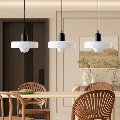 3-kops Bauhaus hanglamp glas G9 warm wit eetkamer verlichting modern design plafondlamp gekleurd glas