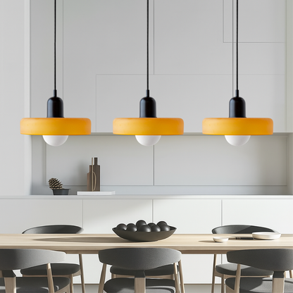 3-kops Bauhaus hanglamp glas G9 warm wit eetkamer verlichting modern design plafondlamp gekleurd glas