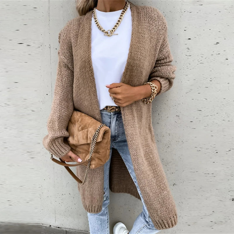 Damesvest Kasjmier Warm Middenlang Herfst Winter - StudioMarella