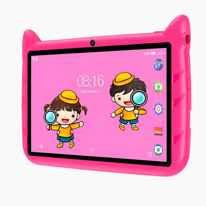 Kindertablet 7 Inch Android 13 Quad-Core WiFi 4GB RAM 64GB Opslag Uitbreidbaar Educatieve Apps Dual Camera Kids Tablet