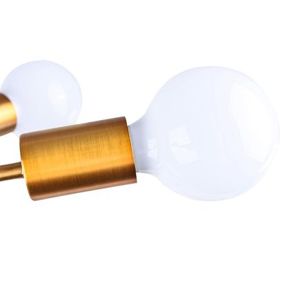 Moderne sputnik plafondlamp met 8 armen in zwart messing chroom of nikkel – semi flush design 60 cm