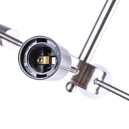 Moderne sputnik plafondlamp met 8 armen in zwart messing chroom of nikkel – semi flush design 60 cm
