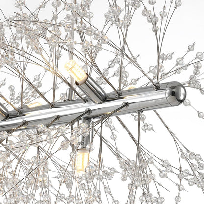Luxe lineaire kristallen hanglamp met 12 lichtpunten in goud of chroom – moderne eilandverlichting 92 cm