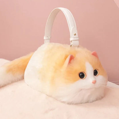 KittenBag | Realistische kattentas voor vrouwen in de kleur Zwart voor dames in stijl geschikt voor alle seizoenen.