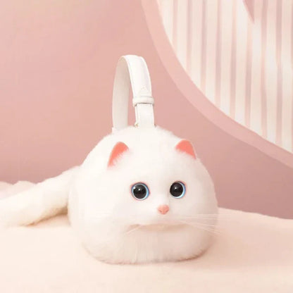 KittenBag | Realistische kattentas voor vrouwen in de kleur Zwart voor dames in stijl geschikt voor alle seizoenen.