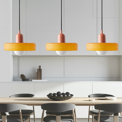 3-kops Bauhaus hanglamp glas G9 warm wit eetkamer verlichting modern design plafondlamp gekleurd glas