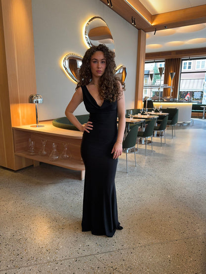 Mouwloze Maxi-Jurk V-Hals Feestelijke Avondjurk