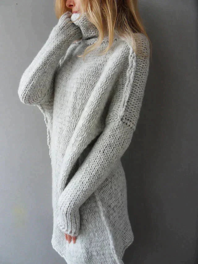 Damestrui Groot Oversized Grijze Trui Losse Pasvorm