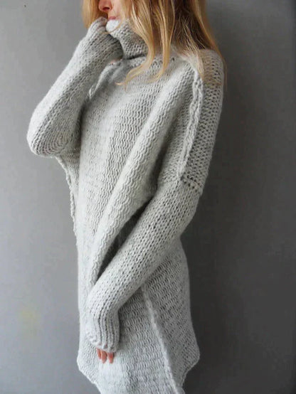 Damestrui Groot Oversized Grijze Trui Losse Pasvorm