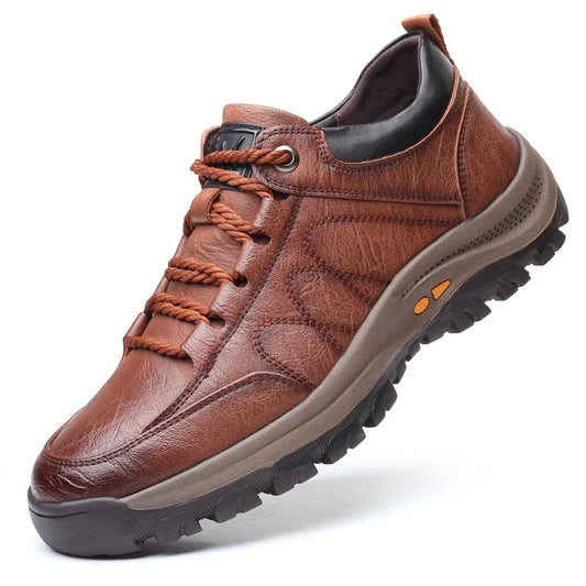 Handgemaakte Herenschoenen Echt Rundleder Ergonomische Zool Waterafstotend Ademend Antislip Zwart Bruin voor Wandelen Dagelijks Comfort