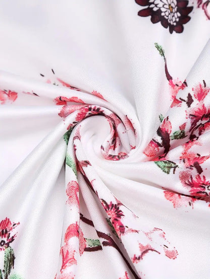 Vrouwenzomerjurk Bloemenprint Elegante Jurk