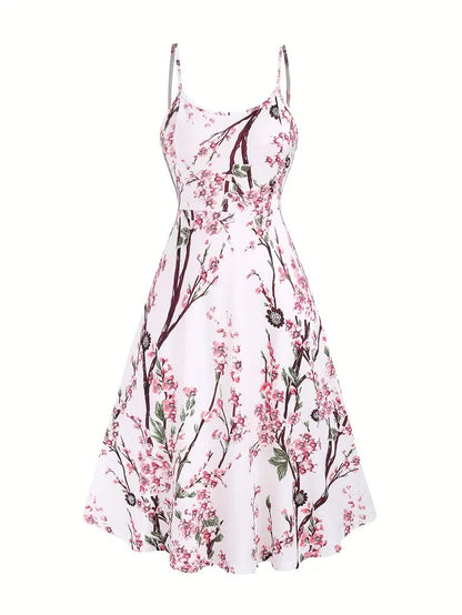 Vrouwenzomerjurk Bloemenprint Elegante Jurk
