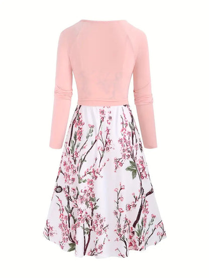 Vrouwenzomerjurk Bloemenprint Elegante Jurk