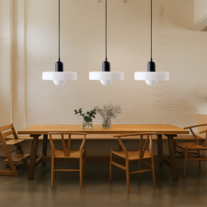 3-kops Bauhaus hanglamp glas G9 warm wit eetkamer verlichting modern design plafondlamp gekleurd glas