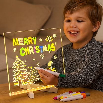 LED Schrijfbord Kinder Lichtgevend Tekenbord USB 20x20cm Met Markers