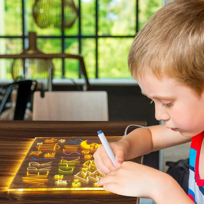 LED Schrijfbord Kinder Lichtgevend Tekenbord USB 20x20cm Met Markers