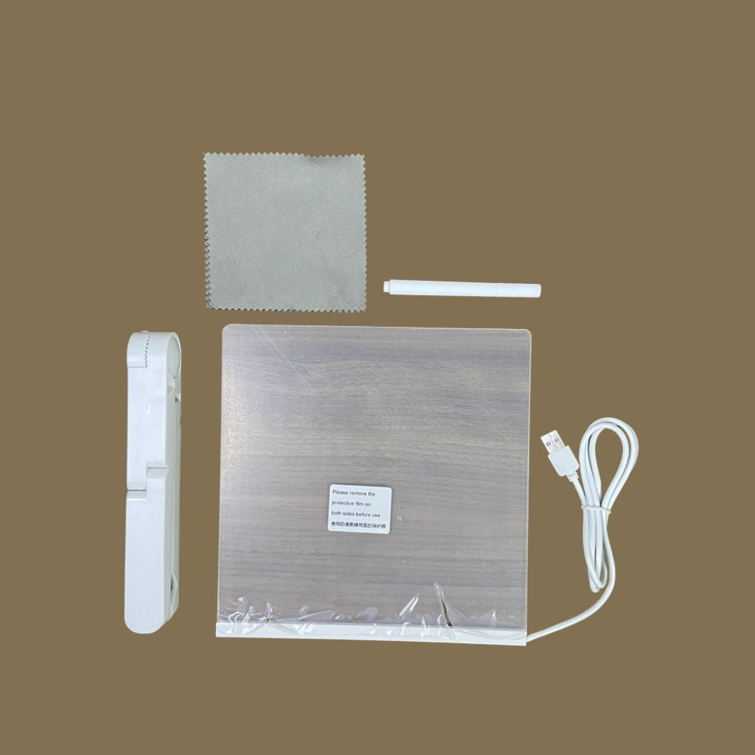 LED Schrijfbord Kinder Lichtgevend Tekenbord USB 20x20cm Met Markers