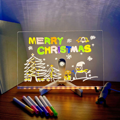 LED Schrijfbord Kinder Lichtgevend Tekenbord USB 20x20cm Met Markers