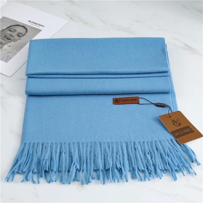 Kasjmier Sjaal voor Dames met Klassieke Franje 190×68cm | Zachte Winter Accessoire voor Warmte en Elegantie