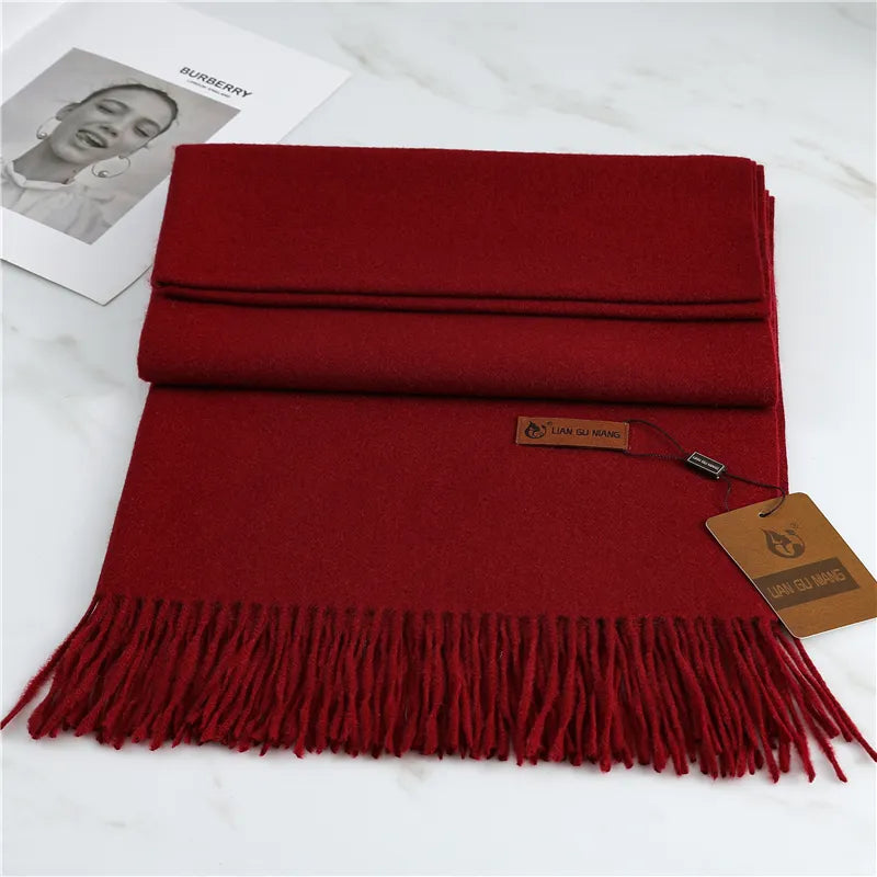 Kasjmier Sjaal voor Dames met Klassieke Franje 190×68cm | Zachte Winter Accessoire voor Warmte en Elegantie