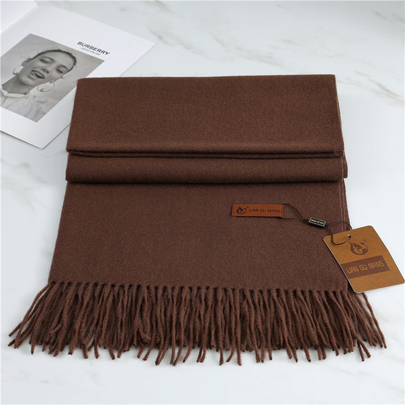Kasjmier Sjaal voor Dames met Klassieke Franje 190×68cm | Zachte Winter Accessoire voor Warmte en Elegantie