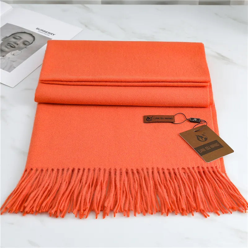 Kasjmier Sjaal voor Dames met Klassieke Franje 190×68cm | Zachte Winter Accessoire voor Warmte en Elegantie