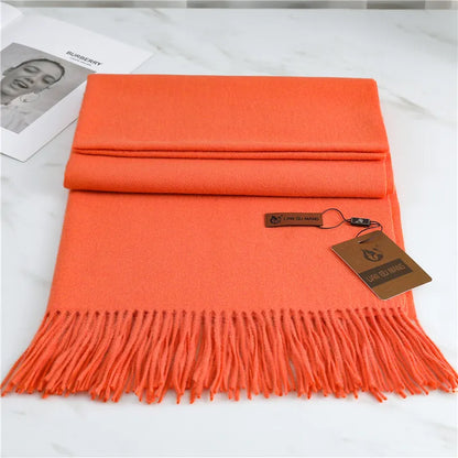 Kasjmier Sjaal voor Dames met Klassieke Franje 190×68cm | Zachte Winter Accessoire voor Warmte en Elegantie