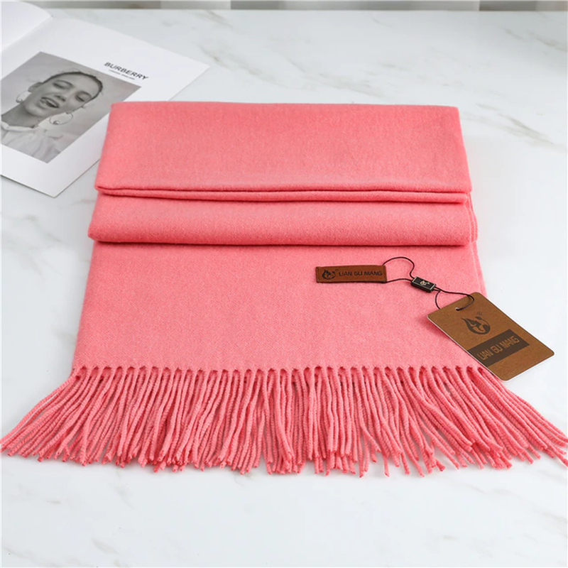 Kasjmier Sjaal voor Dames met Klassieke Franje 190×68cm | Zachte Winter Accessoire voor Warmte en Elegantie