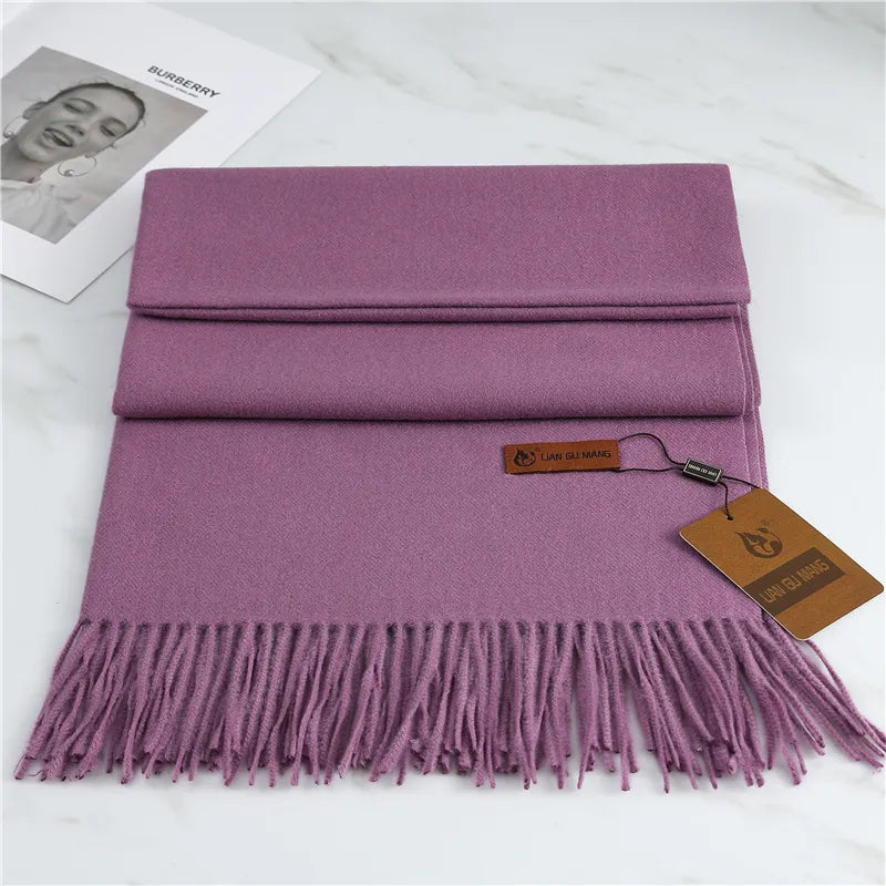 Kasjmier Sjaal voor Dames met Klassieke Franje 190×68cm | Zachte Winter Accessoire voor Warmte en Elegantie