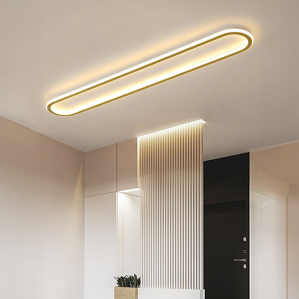LED plafondlamp langwerpig zwart wit gang woonkamer slaapkamer modern minimalistisch plafondverlichting