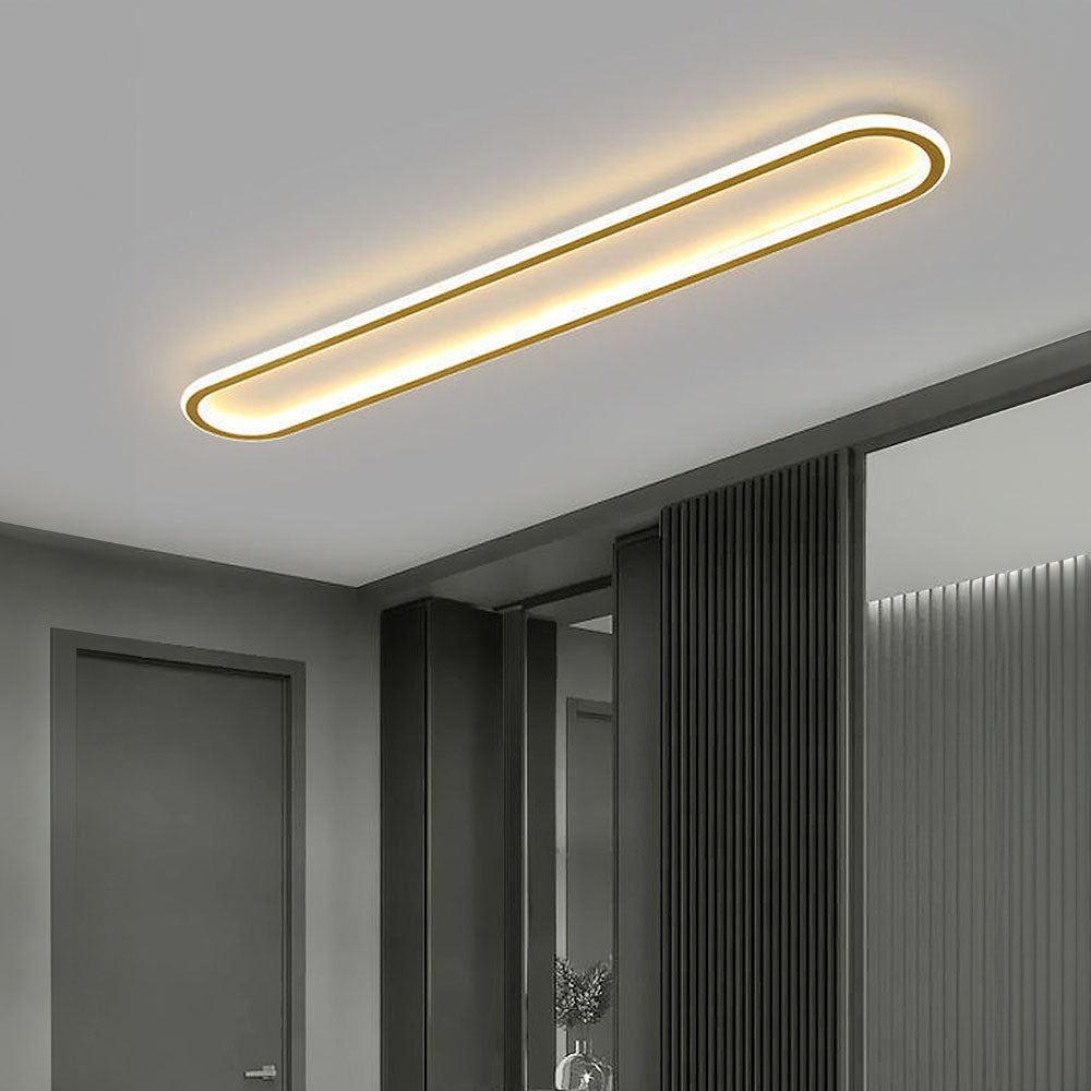 LED plafondlamp langwerpig zwart wit gang woonkamer slaapkamer modern minimalistisch plafondverlichting
