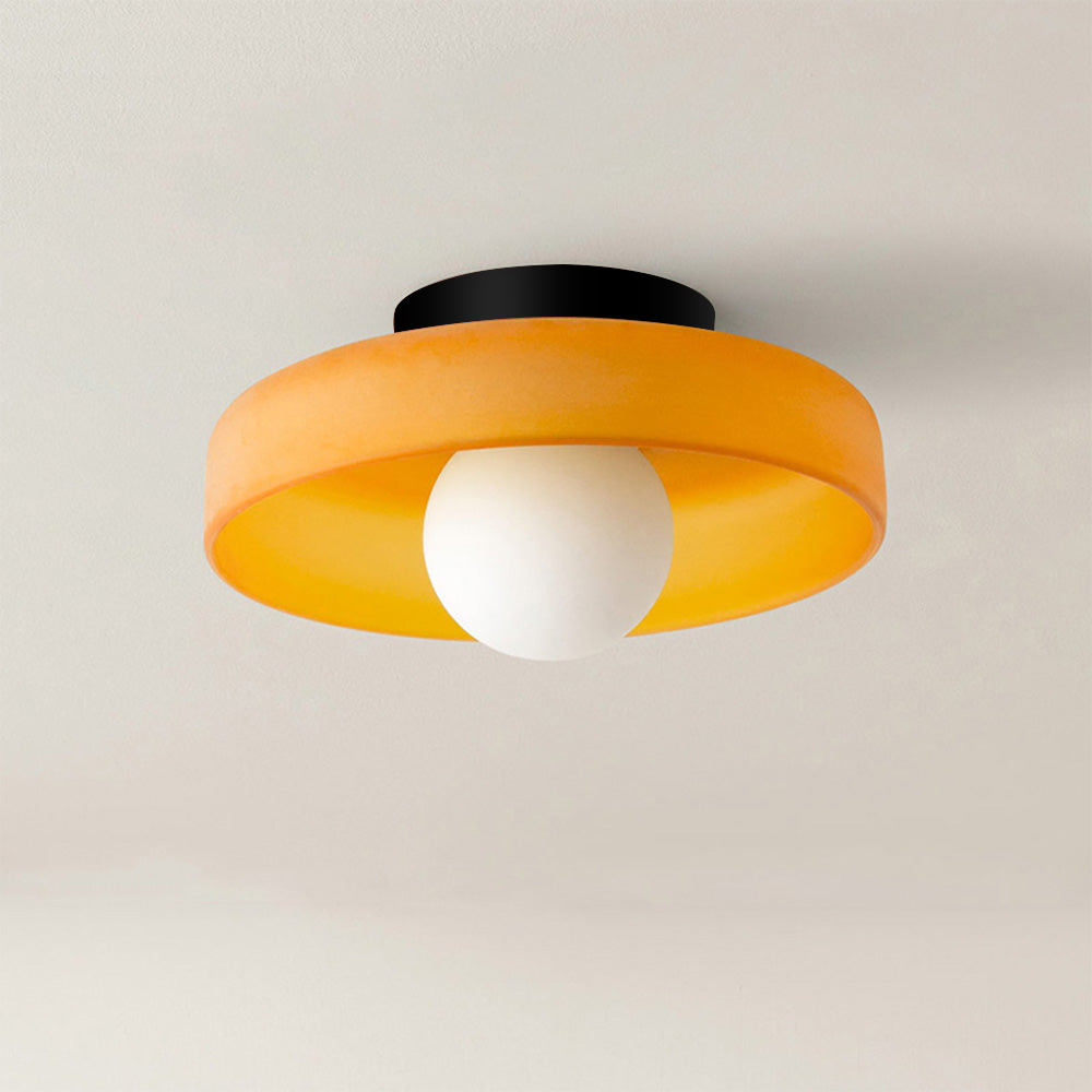 Mulon Plafondlamp en Wandlamp Glas G9 Amber Woonkamer Slaapkamer Design Verlichting Modern Rond