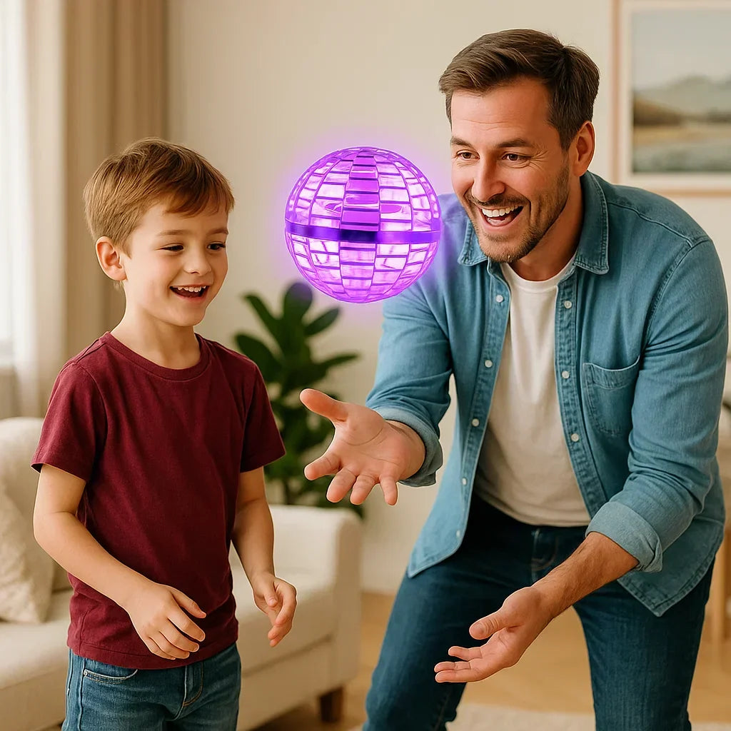 Zwevende Spelbal met LED-Verlichting – Vliegende Bal voor Binnen en Buiten