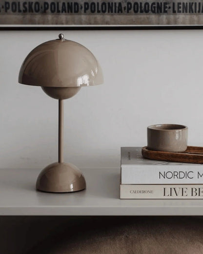Tafellamp LED Metaal 28cm Grijs Dimbaar Bureau Nachtkast Scandinavisch Design Lamp Modern Minimalistisch