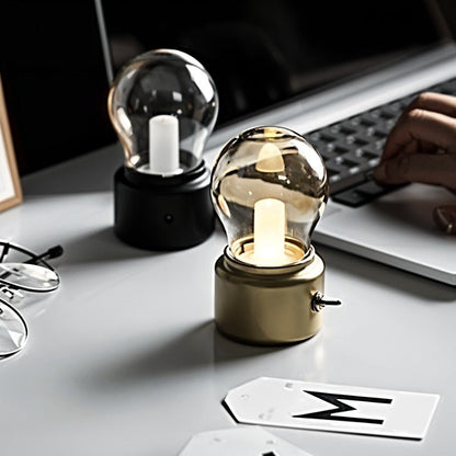 Vintage Tafellamp Met USB Opladen En Warm Sfeervol Licht