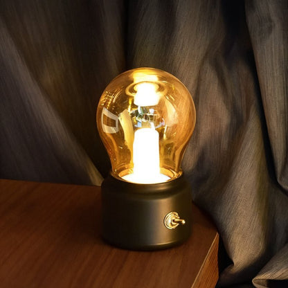 Vintage Tafellamp Met USB Opladen En Warm Sfeervol Licht