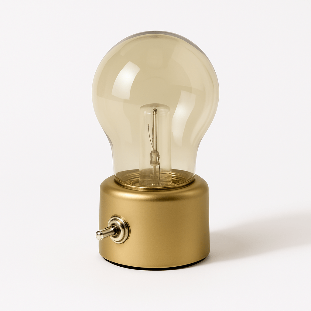 Vintage Tafellamp Met USB Opladen En Warm Sfeervol Licht