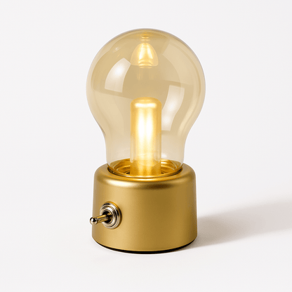 Vintage Tafellamp Met USB Opladen En Warm Sfeervol Licht